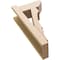Ekena Millwork 6-in W x 12-in D x 24-in H Balboa Slat Rough Cedar Woodgrain TimberThane Outlooker, Primed Tan OUTUR060X12X24BOA24RCPR - alternate 2